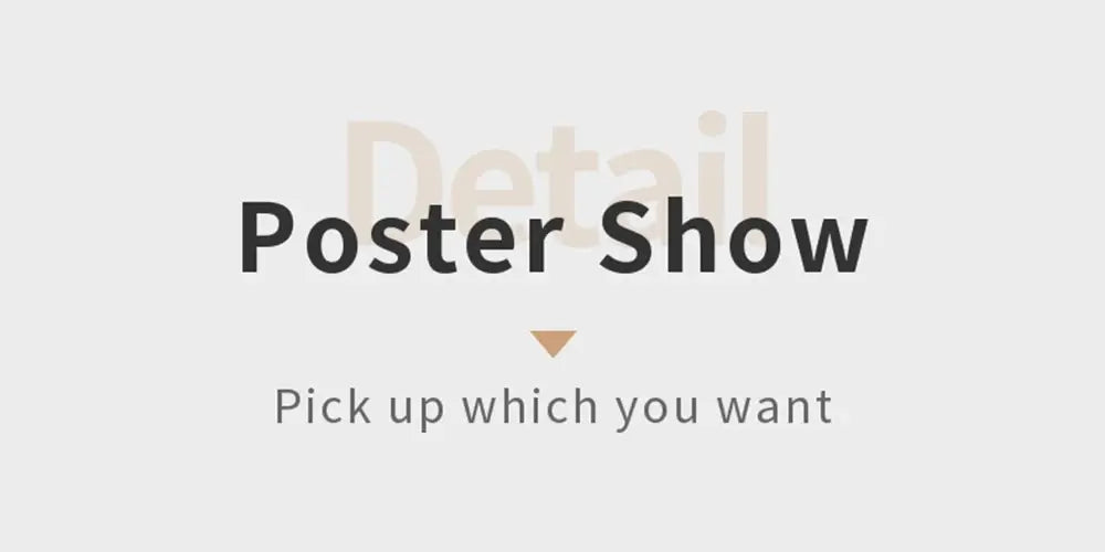 Poster show banner with bold black text on light gray background for decorbites cute 3d cat poster home decor