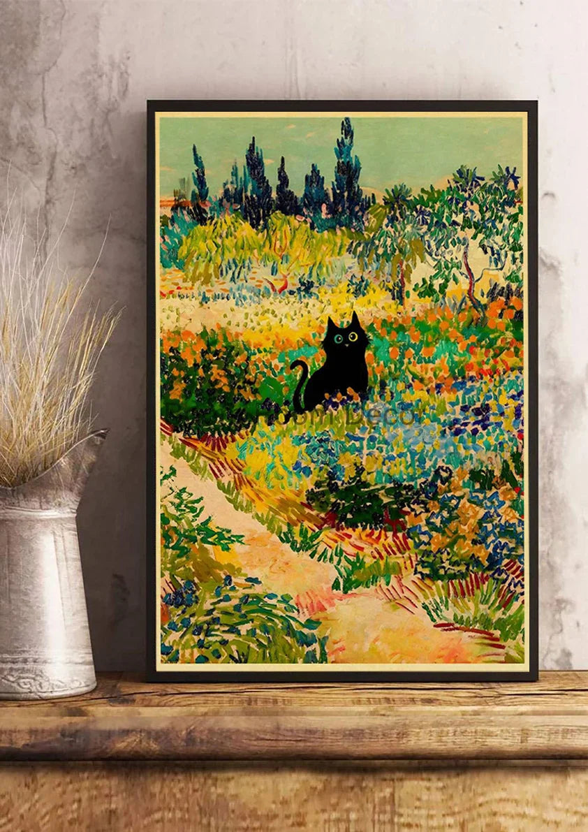 Cute Digital Cats Cartoon Poster Print - Z123 14 / 30x21cm - Posters