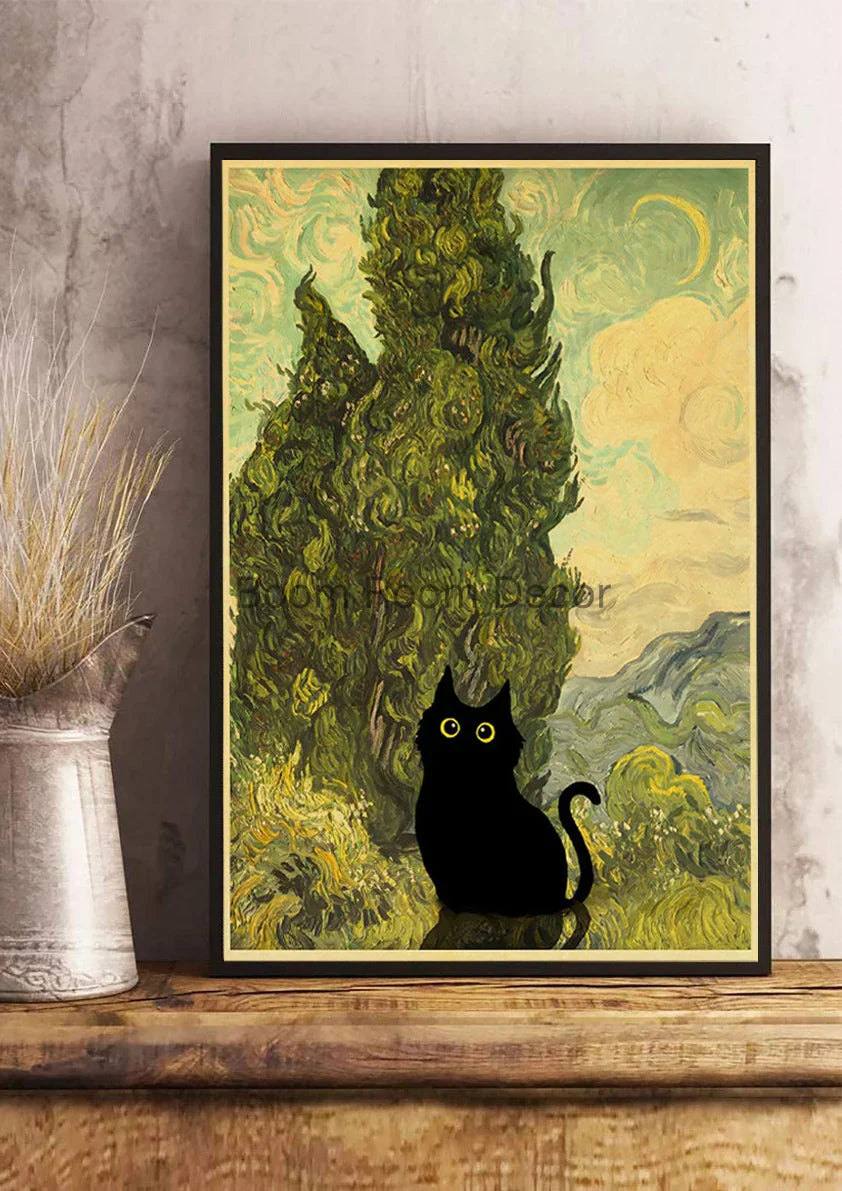 Cute Digital Cats Cartoon Poster Print - Z123 15 / 30x21cm - Posters