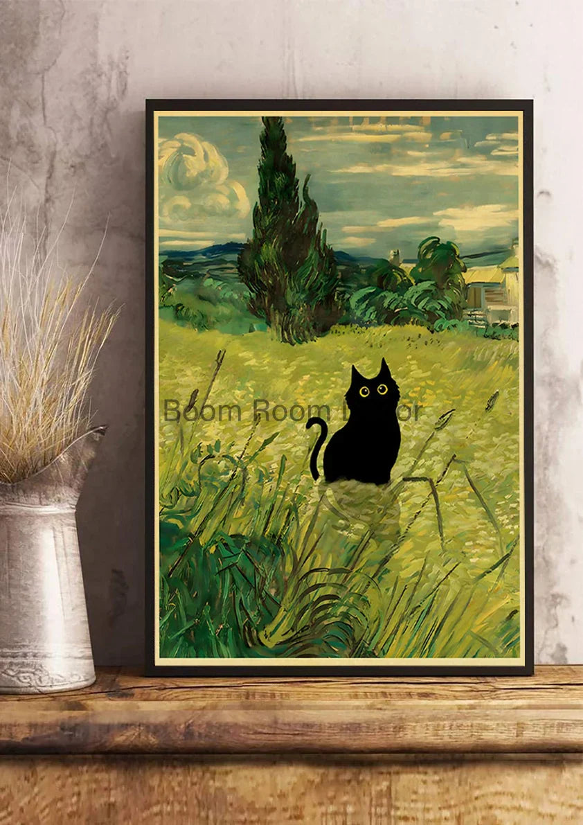 Cute Digital Cats Cartoon Poster Print - Z123 12 / 30x21cm - Posters