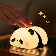 Decorbites cute panda night light shaped like a white and black panda with soft glowing illumination for bedrooms
