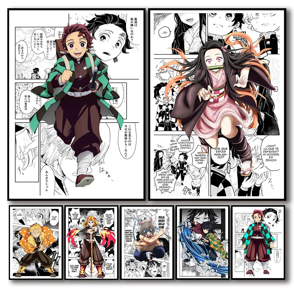 Demon Slayer Anime Canvas Poster for Home Decor - Posters