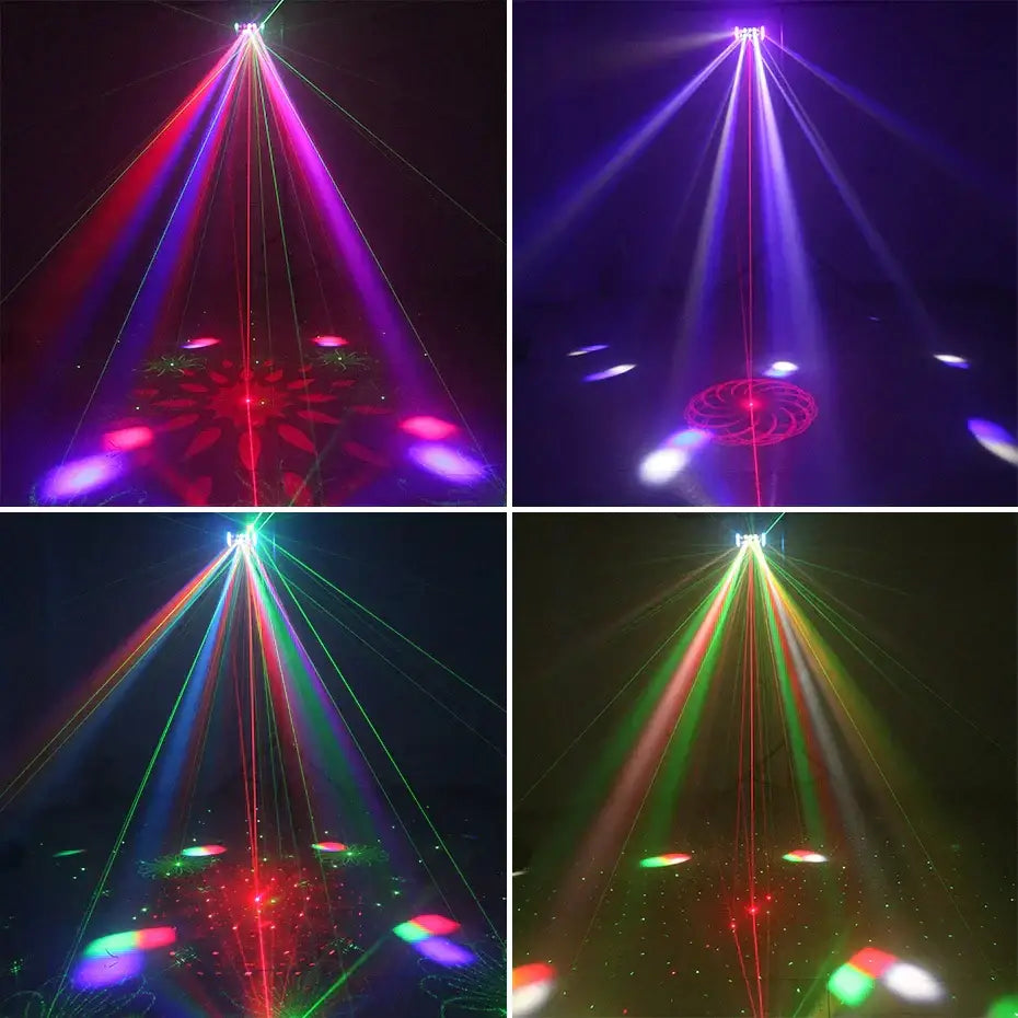 Decorbites disco derby black led light panel emitting vibrant disco derby beams for party room lighting