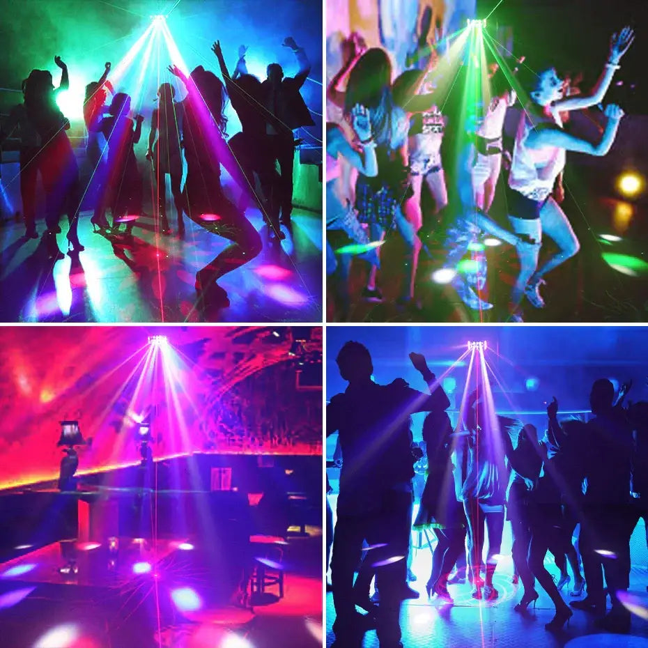 Colorful led light panel from decorbites disco derby showing vibrant disco derby beam for party room lighting