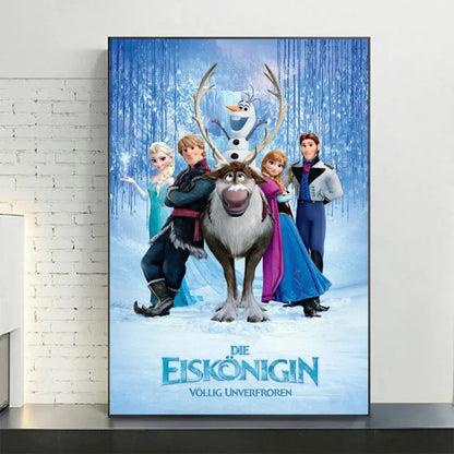 Disney Frozen Anna & Elsa Canvas Art - Style 2 / 40X60cm Unframed - Posters