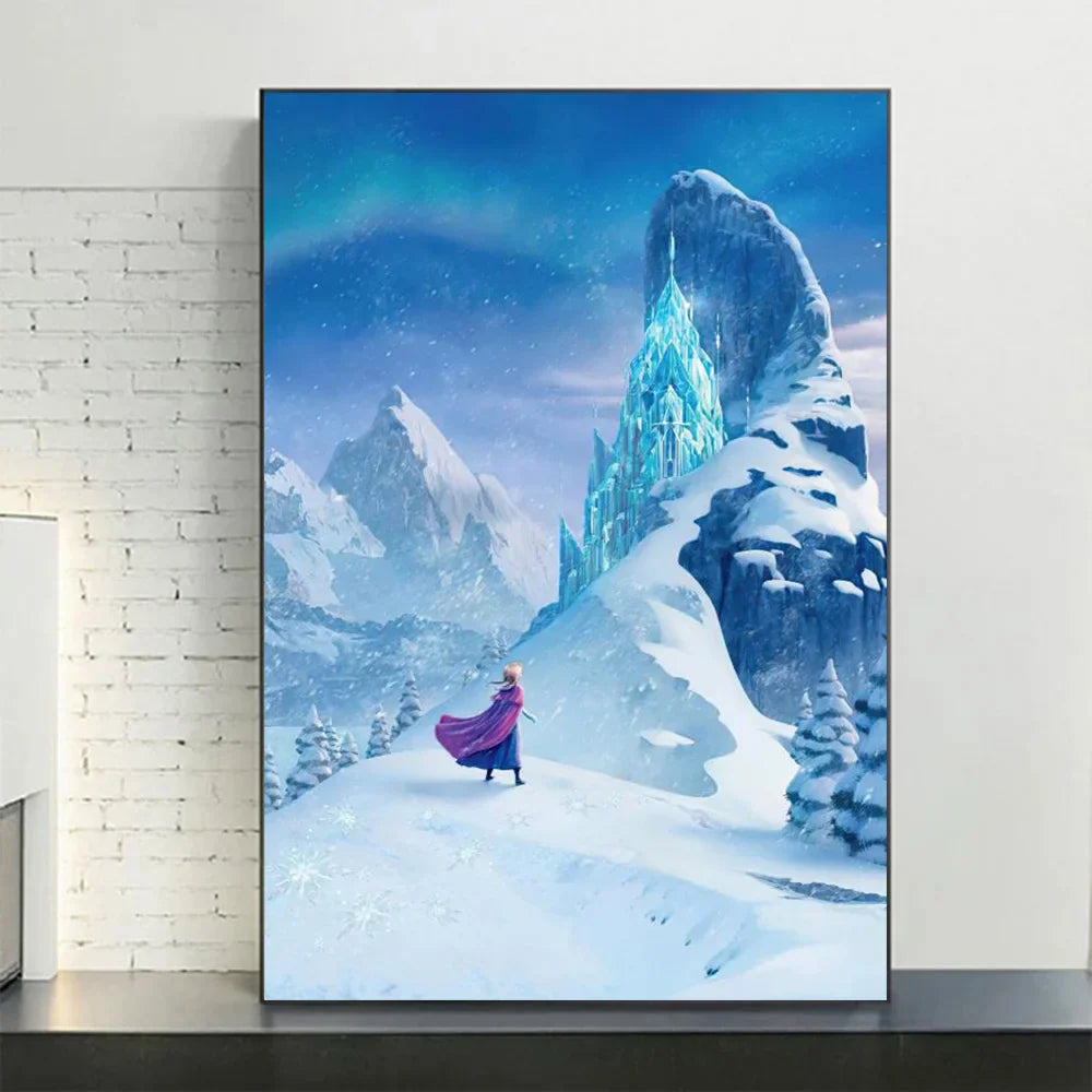 Disney Frozen Anna & Elsa Canvas Art - Style 8 / 40X60cm Unframed - Posters