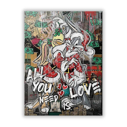 Disney Marvel Donald Duck Canvas Wall Art - Style 5 / 50X75cm Unframed - Posters