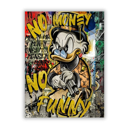 Disney Marvel Donald Duck Canvas Wall Art - Style 2 / 30X45cm Unframed - Posters