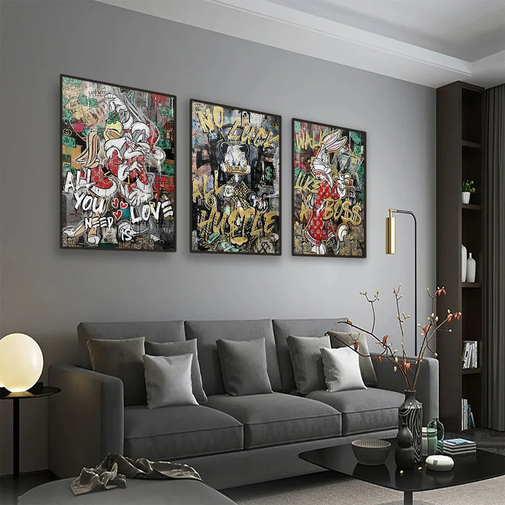 Disney Marvel Donald Duck Canvas Wall Art - Posters