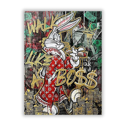 Disney Marvel Donald Duck Canvas Wall Art - Style 3 / 30X45cm Unframed - Posters