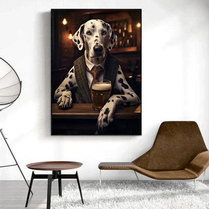 Dog Pub Canvas Print - Animal Wall Art - Posters