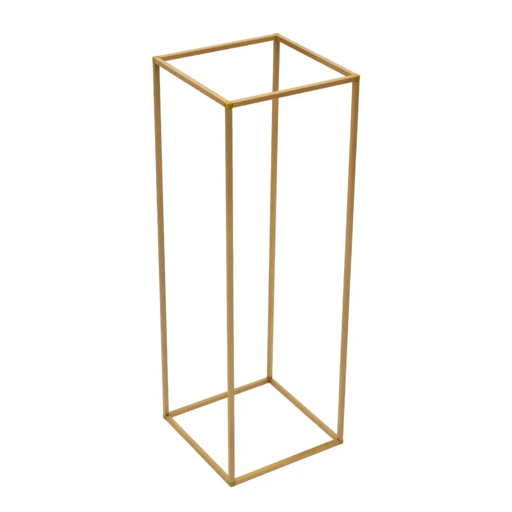 Decorbites™ elegant 10-piece gold-toned metal rectangular wedding flower stand for floral displays at weddings