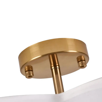 DecorBites™ elegant 4-light gold ceiling fixture with brass-finished brushed metal and three adjustable mounting screws