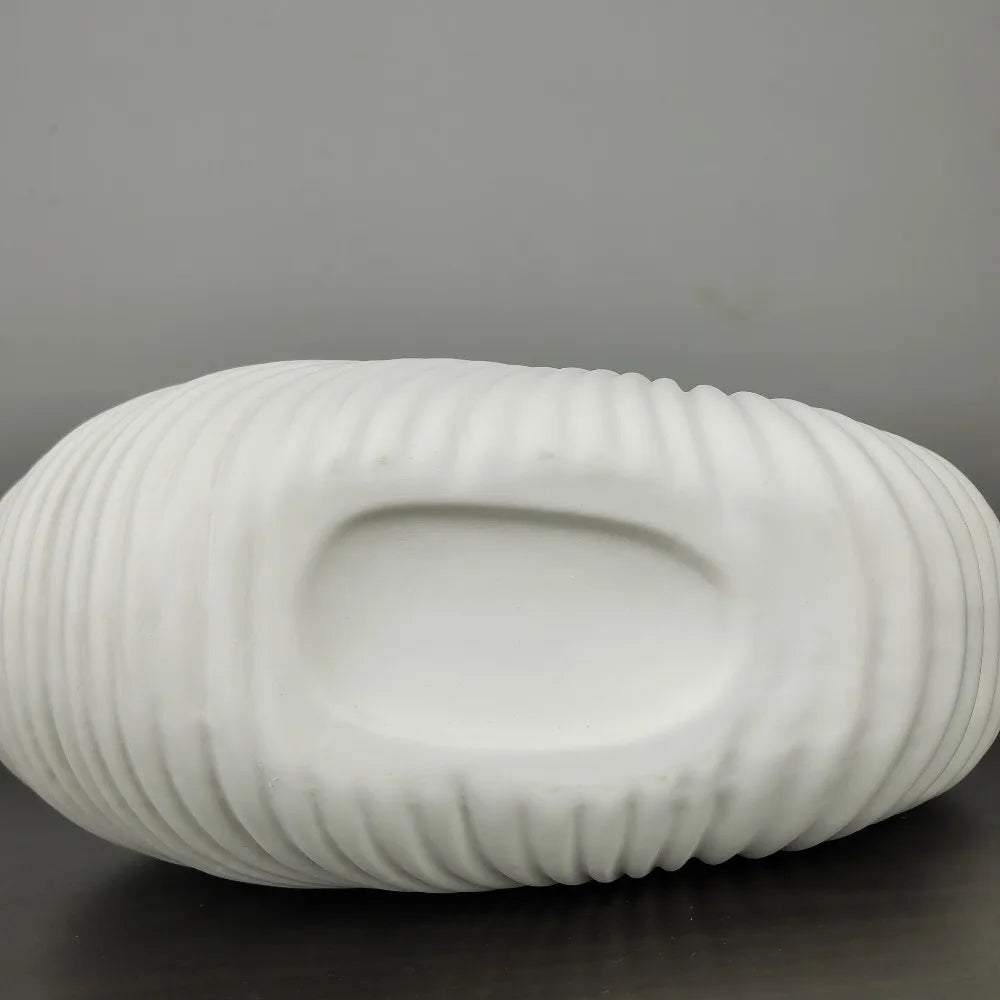 DecorBites™ Elegant Ceramic Vase with Shell Design