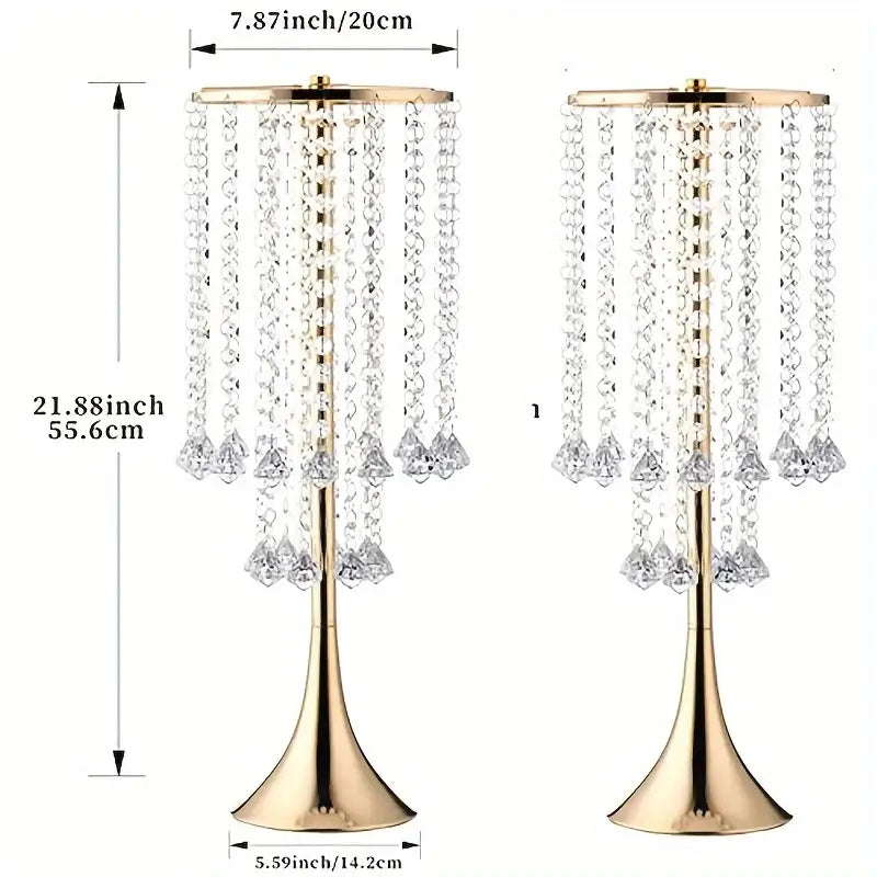 Elegant Crystal Flower Stand Set for Events - Vase