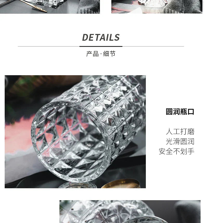 Elegant Crystal Glass Vase for Flower Arrangement - Vase