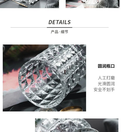 Elegant Crystal Glass Vase for Flower Arrangement - Vase