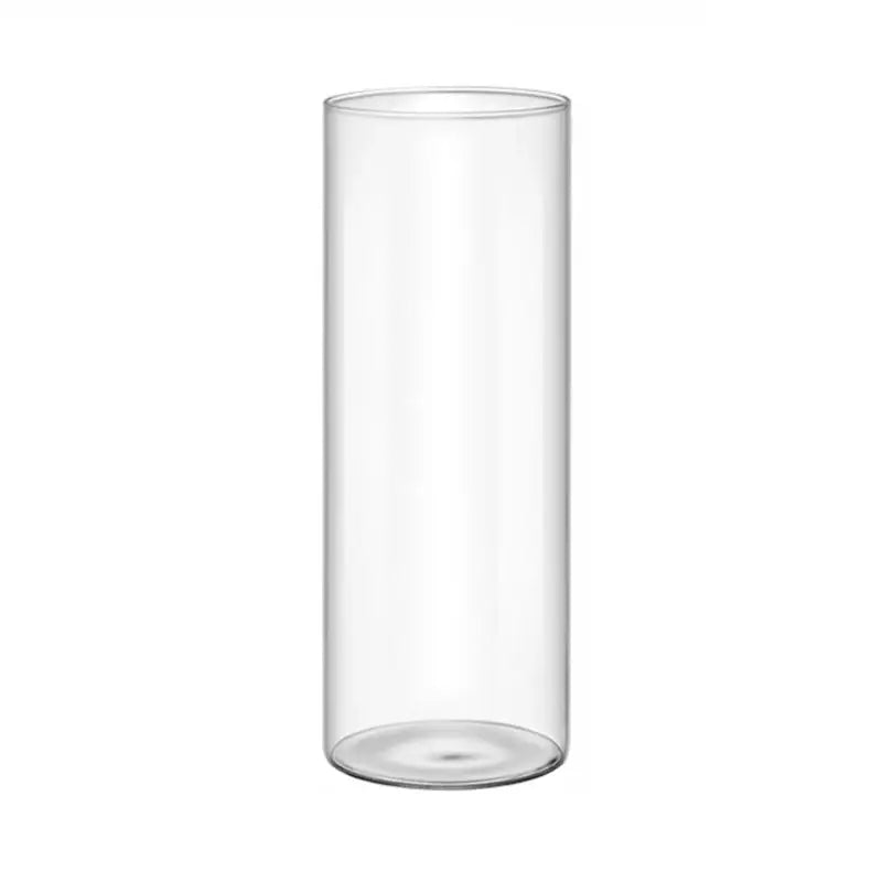 Decorbites™ elegant glass cylinder vase with smooth transparent walls and a slightly wider rim for flowers