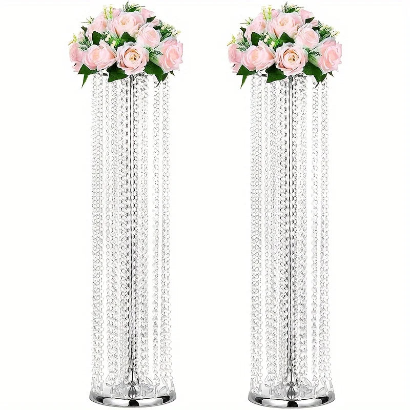 Elegant Metal Vases for Wedding Decor - Silver-2pcs / United States - Vase