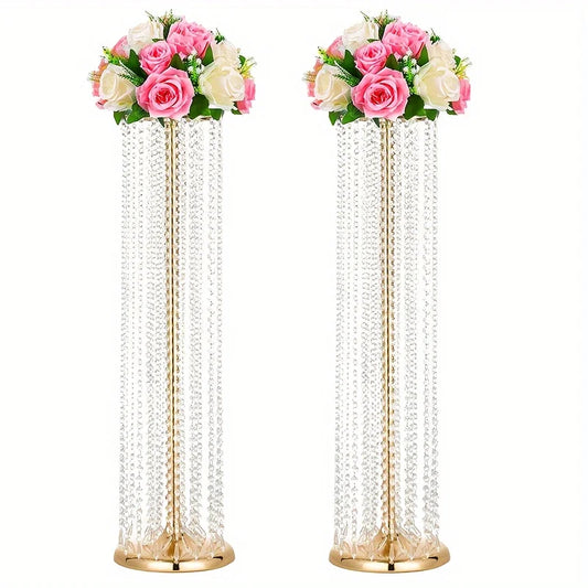 Elegant Metal Vases for Wedding Decor - Godlen-2pcs / United States - Vase