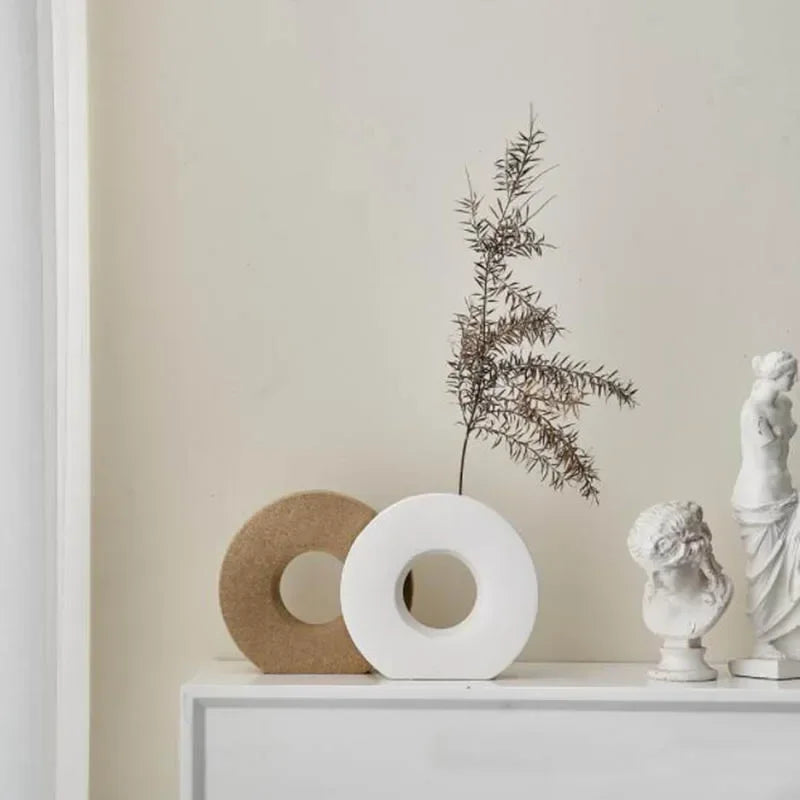 Elegant Nordic Matte Flower Vase Décor - Vase