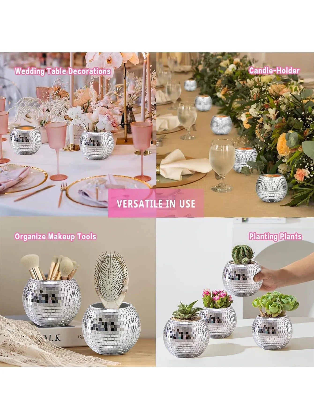 DecorBites™ Elegant Round Glass Vase for Home Decor