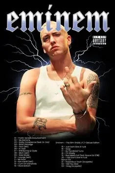 Eminem Canvas Wall Art for Home Decor - S / 50X70CMNoFrame - Posters