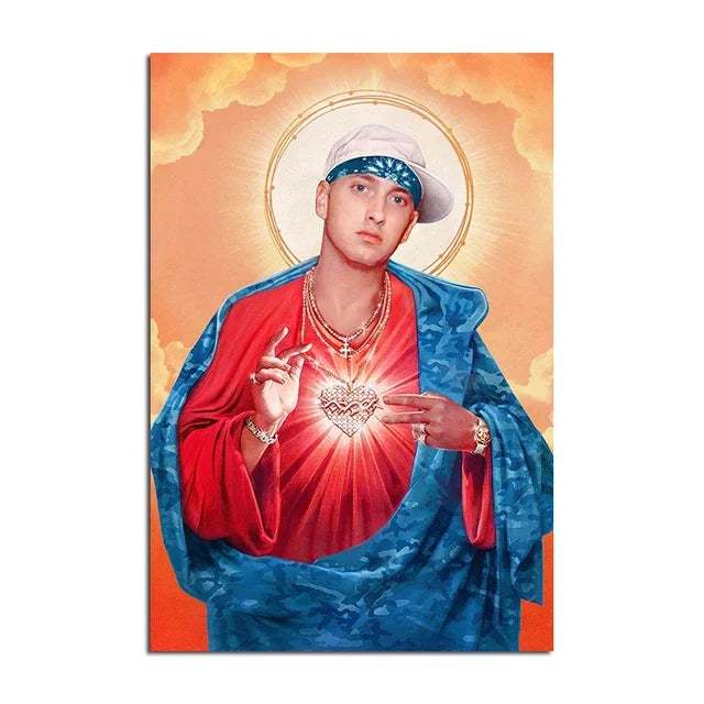Eminem Canvas Wall Art for Home Decor - F / 50X70CMNoFrame - Posters