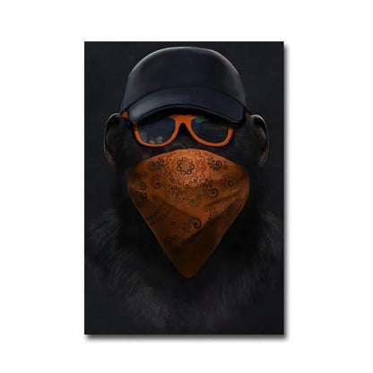 Fashionable Monkey Wall Art - Premium Home Decor - Style G / 30X45CM NO FRAME - Posters