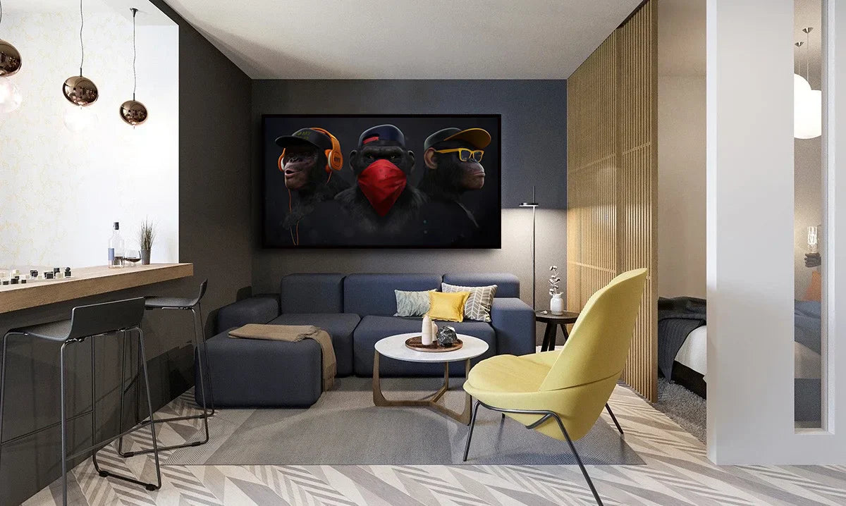 Fashionable Monkey Wall Art - Premium Home Decor - Posters