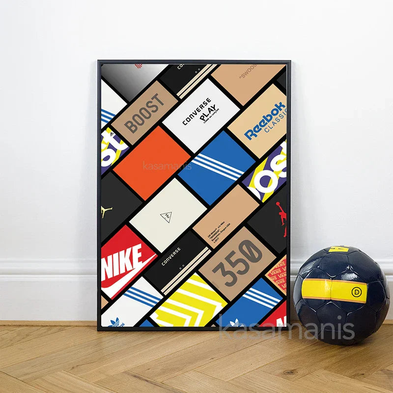 Fashionable Sneaker Box Canvas Wall Art - Posters