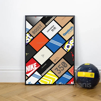 Fashionable Sneaker Box Canvas Wall Art - Posters