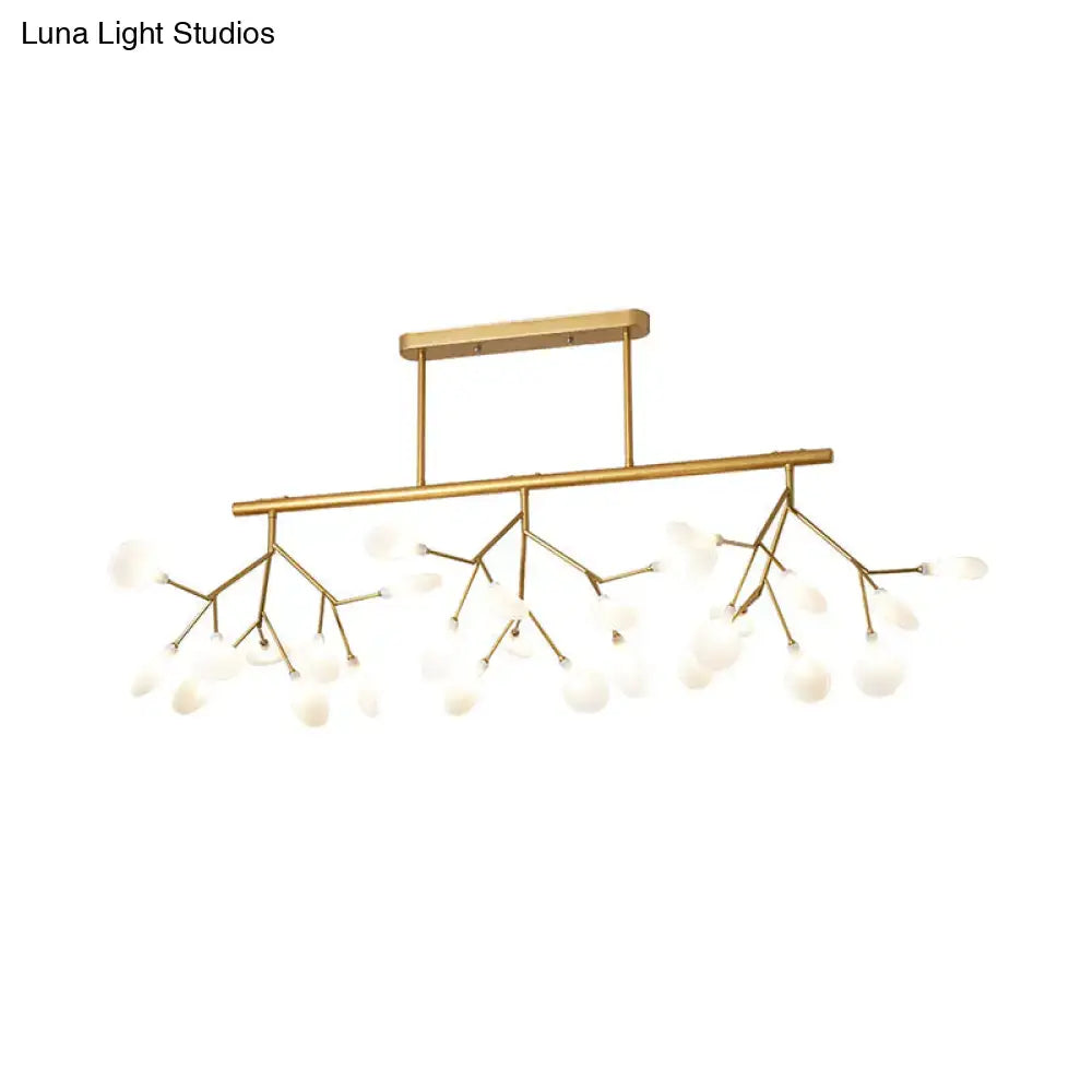 Decorbites™ firefly island pendant light black gold chandelier with 27 frosted glass globes for 110v-120v and 220v-240v use