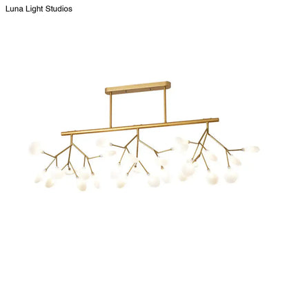 Decorbites™ firefly island pendant light black gold chandelier with 27 frosted glass globes for 110v-120v and 220v-240v use
