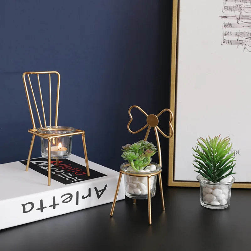 DecorBites™ Flamingo Metal Vase for Home Decor