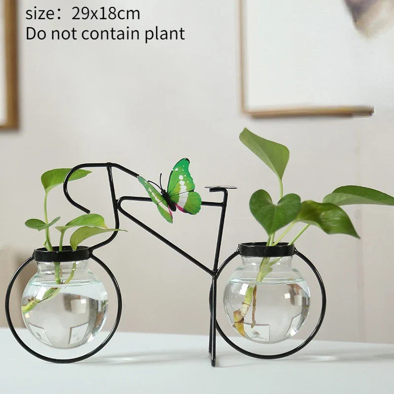 DecorBites™ Flamingo Metal Vase for Home Decor