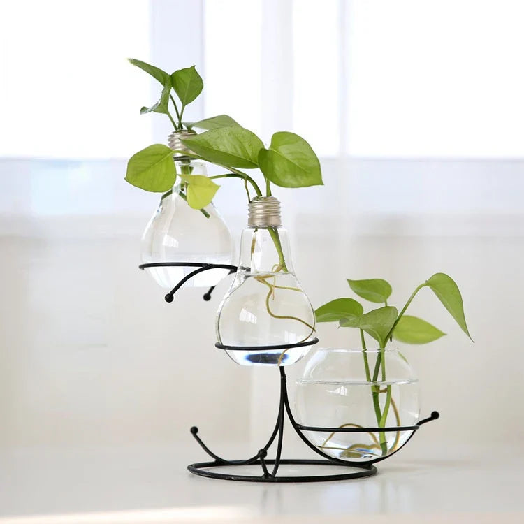 DecorBites™ Flamingo Metal Vase for Home Decor