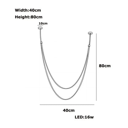 Modern decorbites™ flex leather belt led chandelier light featuring a double-tiered pendant with sleek metallic finish and 16w led bulb