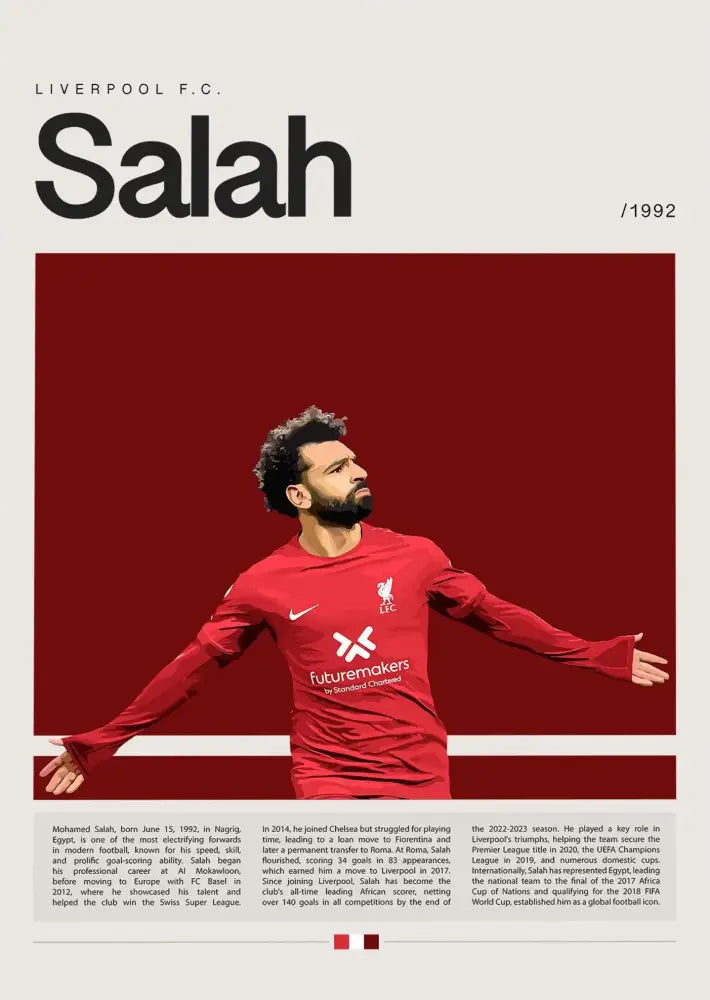 Red liverpool f.c. wall art featuring a football star champion on canvas poster for football star decorbites wall art