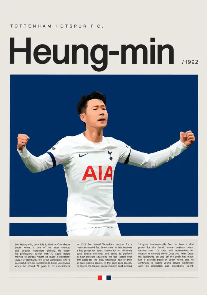White tottenham hotspur f.c. wall art football star champion poster canvas for stylish football star decor