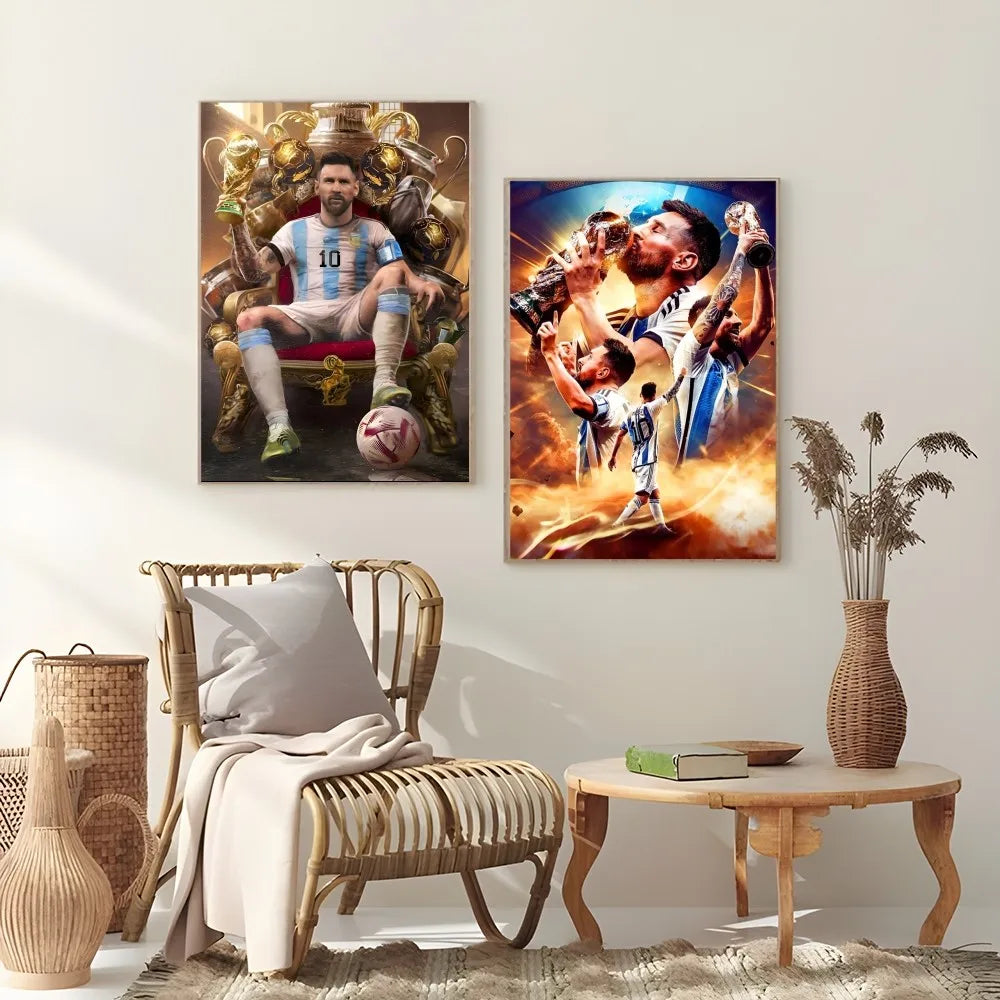 Football Star M-Messi Poster for Home Decor - Posters