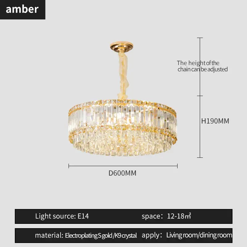Gold electroplated two tier french crystal chandelier with clear k9 crystal prisms by decorbites french crystal