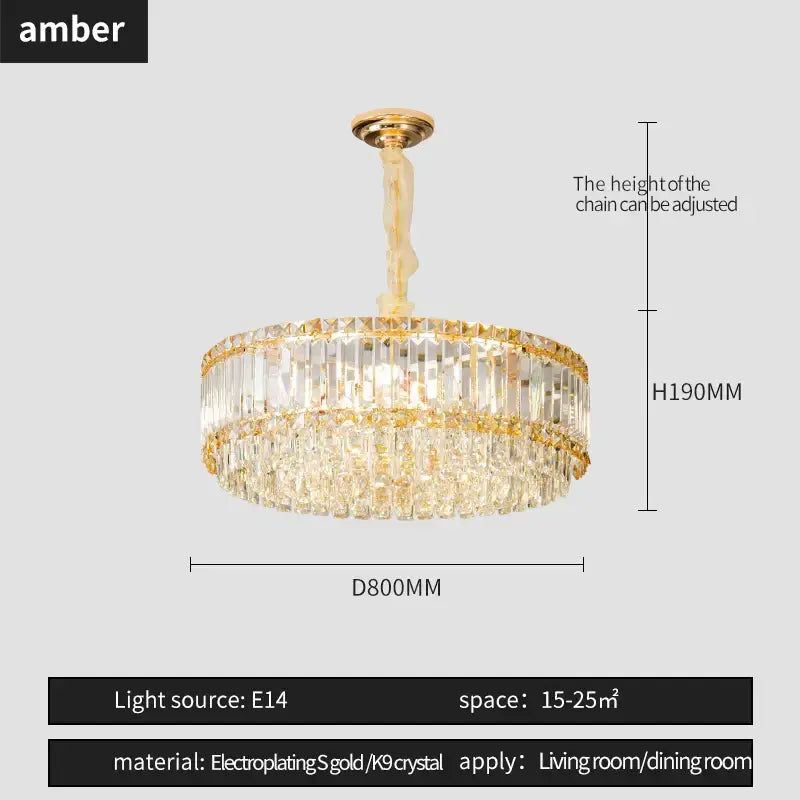 Gold electroplated two tier decorbites french crystal chandelier with clear k9 crystals for elegant living rooms