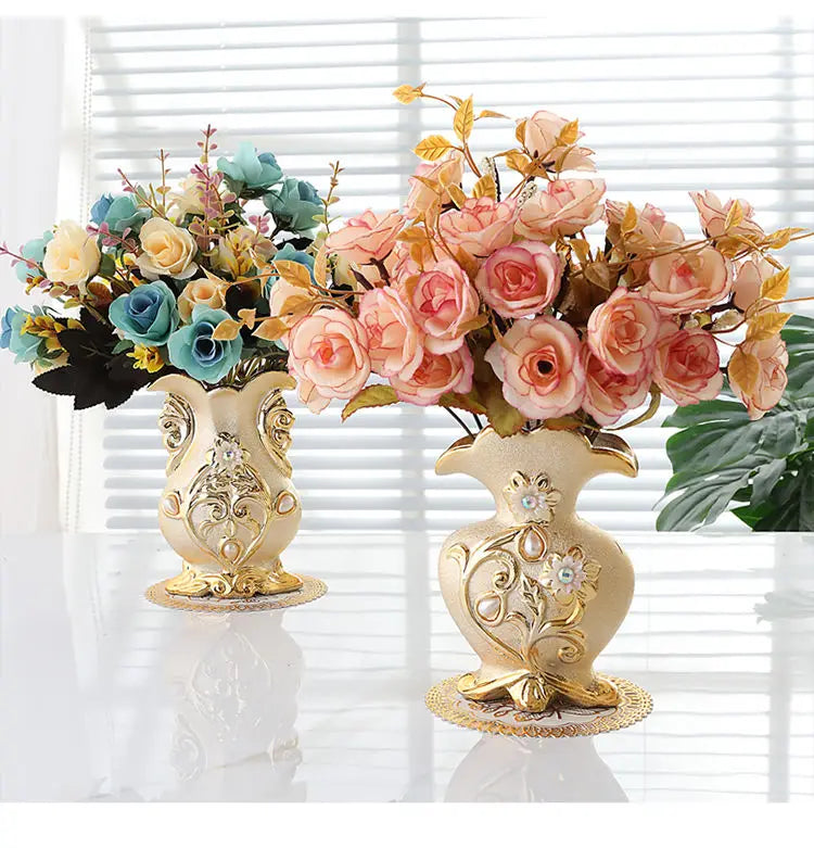 Frosted Porcelain Flower Vase for Home Decor - Vase