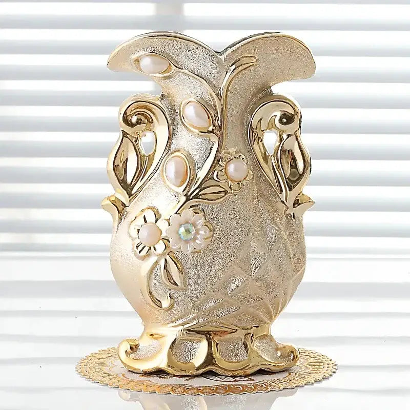 Frosted Porcelain Flower Vase for Home Decor - Vase