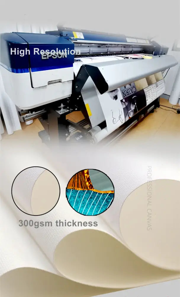 Epson high-resolution white and blue industrial printer for professional canvas painting of funny animal bathroom art