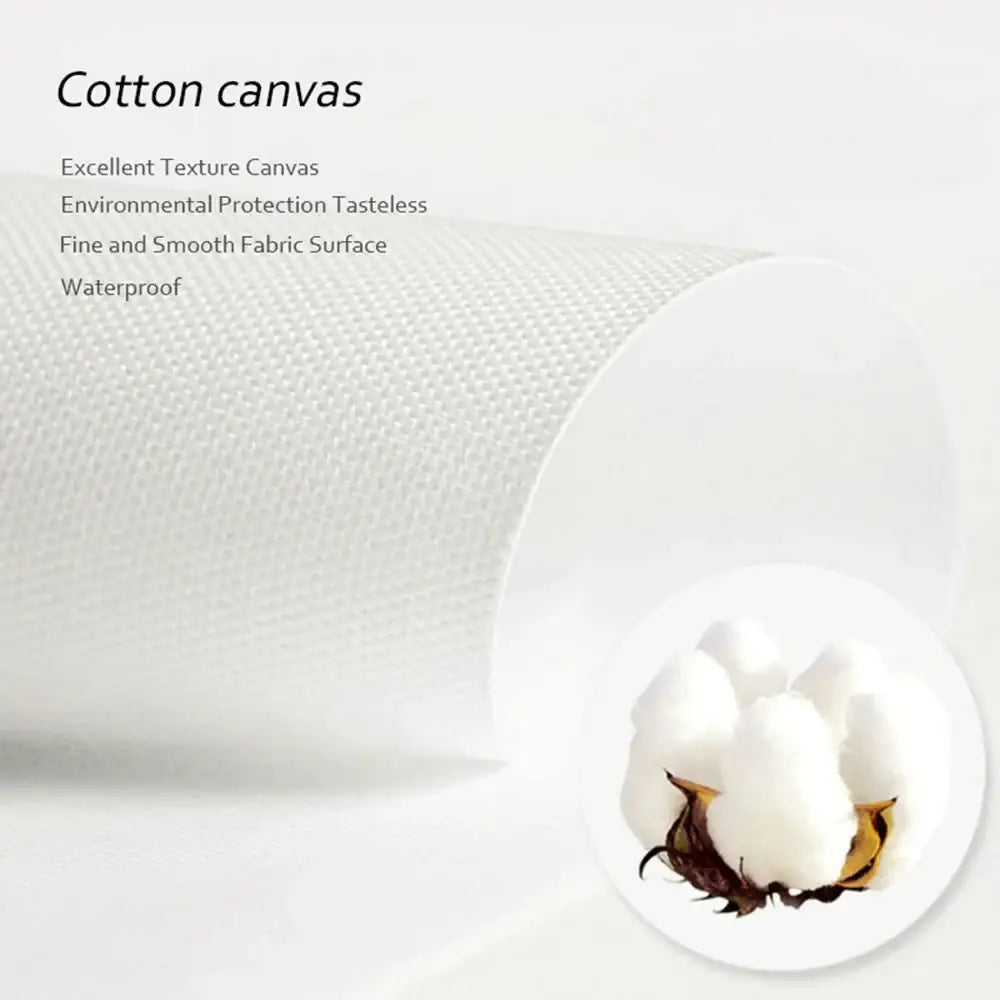 White cotton canvas wall art with fine textured weave and smooth surface for decorbites funny cat bathroom toilet canvas