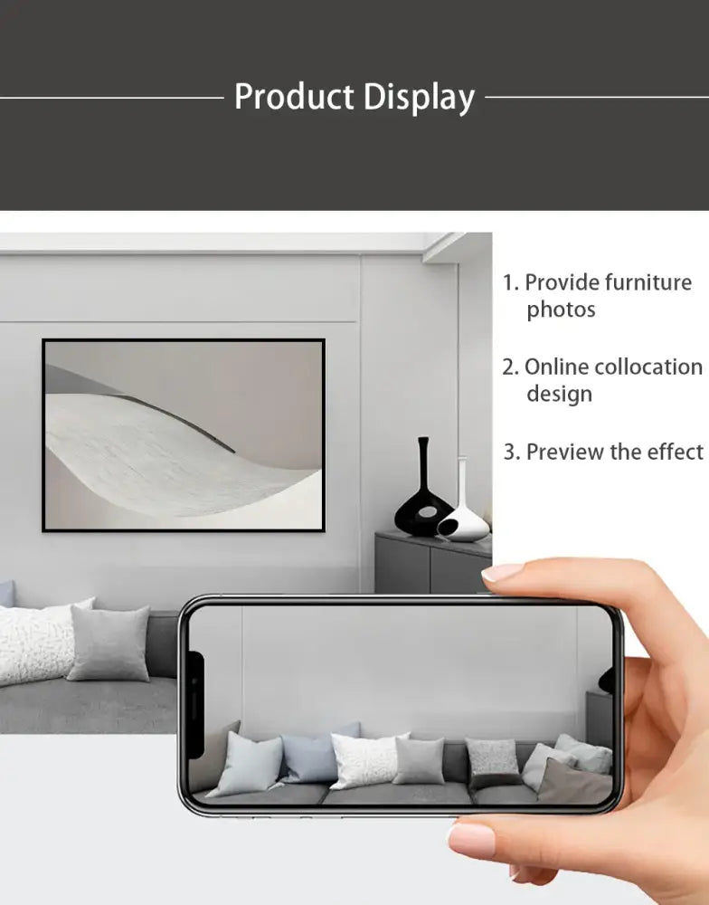 Black-framed abstract wall art with flowing white and gray waves for bathroom cat reading decorbites wall art