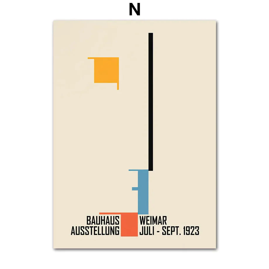 Geometric Bauhaus Pop Art Canvas Prints - N / 50x70cm no frame - Posters