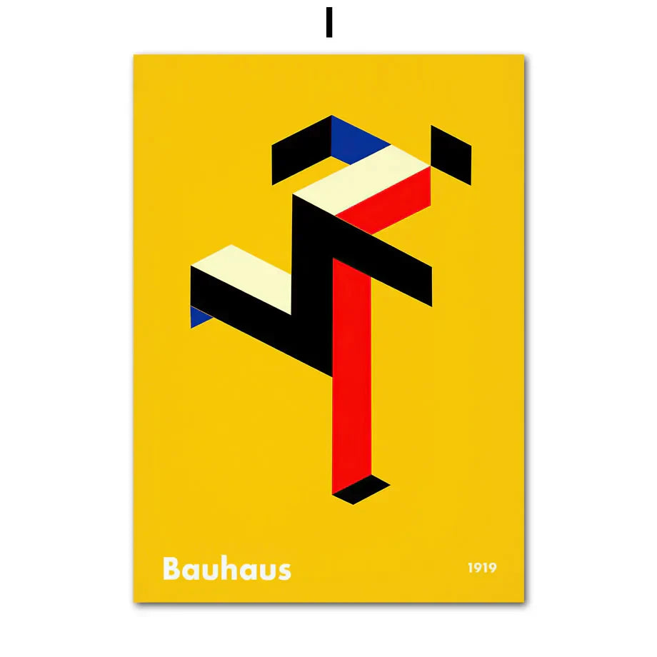 Geometric Bauhaus Pop Art Canvas Prints - I / 50x70cm no frame - Posters